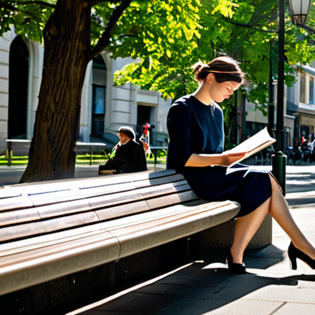 Urban Observation**

"A young woman with a sketchbook sitting on a park bench in a bustling city center, fully clothed in a stylish but modest dress and comfortable shoes, appropriate attire, safe for work. She is intently focused on sketching a detailed architectural feature of a nearby building. In the background, people are walking by, and there are street performers and vendors. Sunlight filters through the trees, creating dappled shadows. The overall mood is peaceful and contemplative amidst the urban activity. Perfect anatomy, correct proportions, natural pose, well-formed hands, proper finger count, professional quality, appropriate content, family-friendly."

**