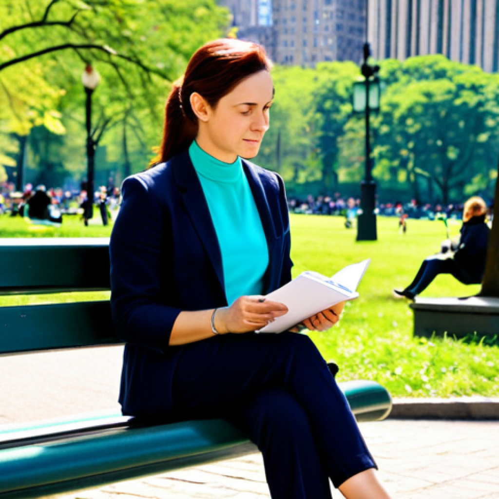 Mindful Observation in a City Park**

"A woman sits on a park bench, fully clothed in modest casual attire, observing the people and activities around her. She is sketching in a notebook. The scene is a sunny afternoon in Central Park, New York City. Background includes trees, other park visitors, and distant skyscrapers. Focus on the woman's attentive expression and the vibrant park atmosphere. safe for work, appropriate content, professional, perfect anatomy, natural proportions, well-formed hands, proper finger count, natural pose, high quality, family-friendly."

**